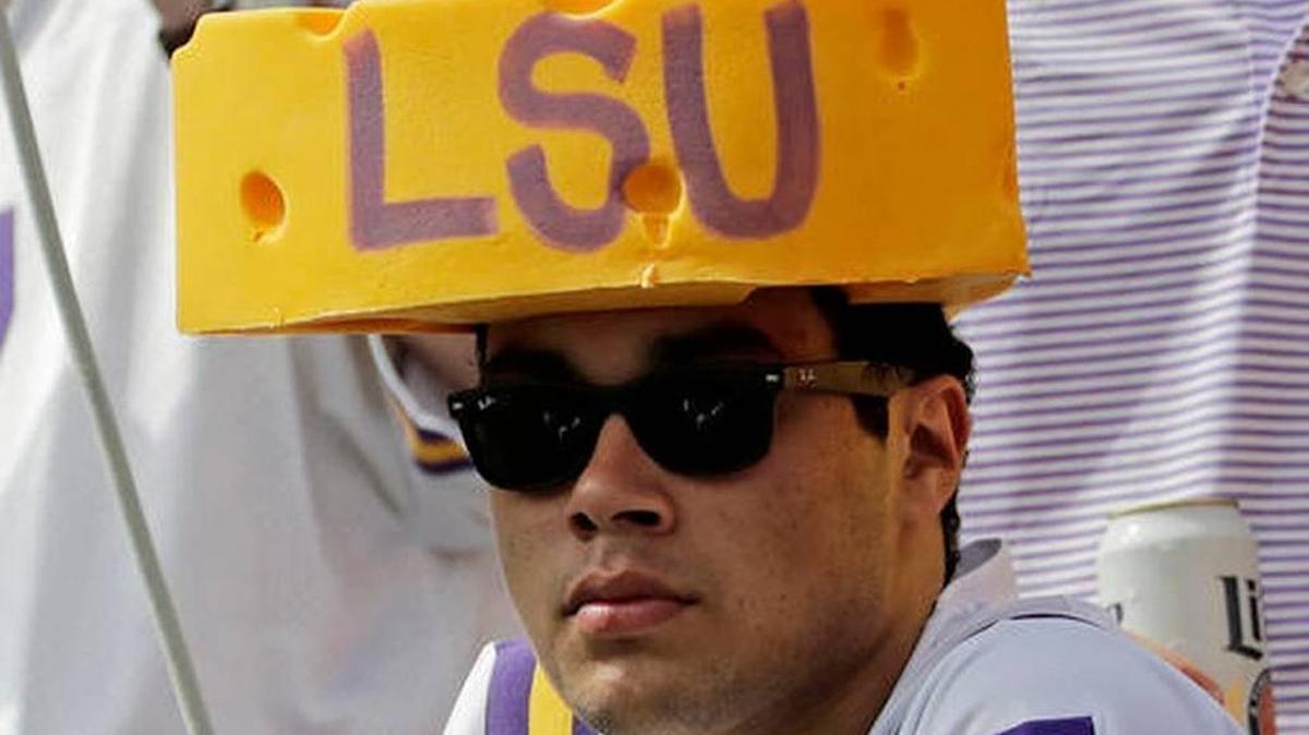 An LSU fan watched from Lameau Field as the Tigers lost 16-14 to Wisconsin on Sept . 3, 2016 in Green Bay, Wisc.
