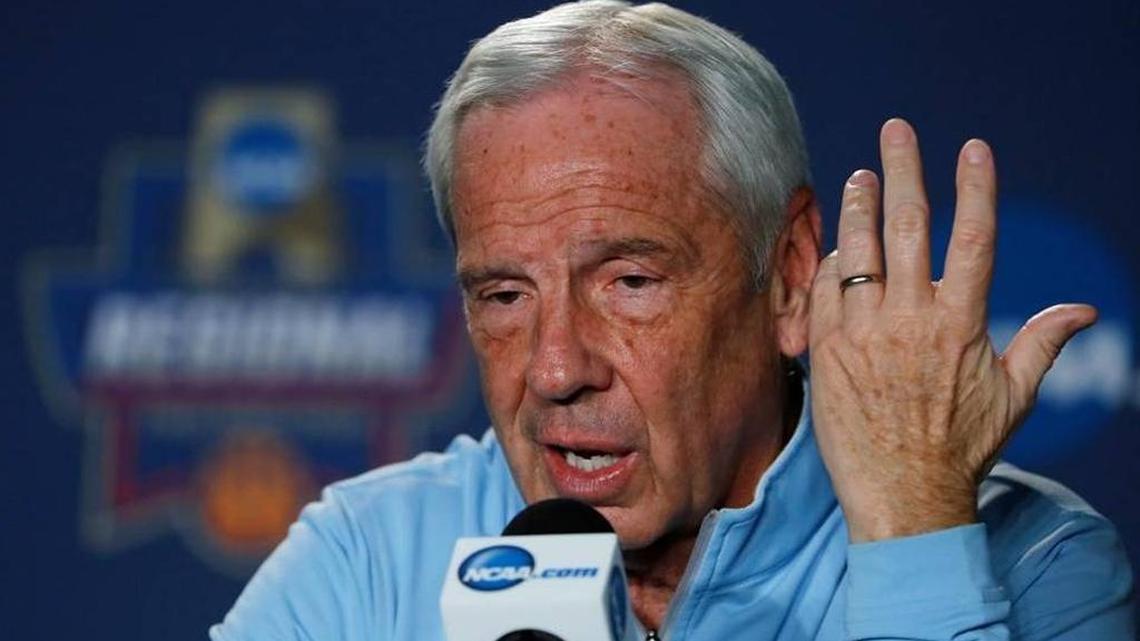 North Carolina head coach Roy Williams speaks during an NCAA Tournament news conference, Saturday, March 26, 2016, in Philadelphia. Williams told ESPN’s Andy Katz that, in light of the ACC’s new 20-game conference schedule, he doesn’t see the UK-UNC series continuing.