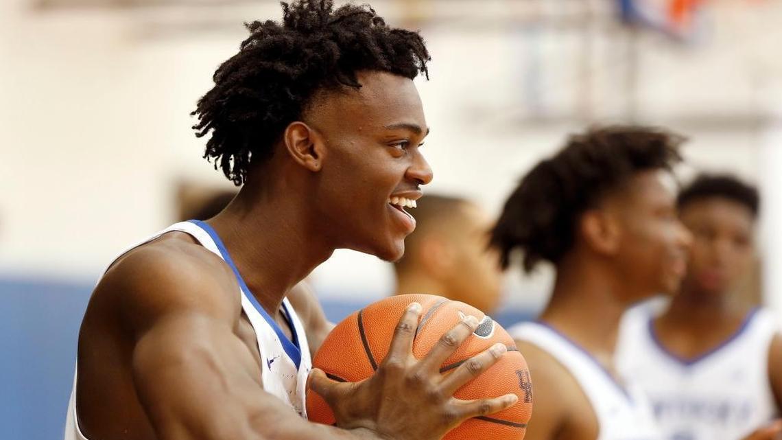 Kentucky forward Jarred Vanderbilt (2) posed during the University of Kentucky men’s basketball photo day held at the Joe Craft Center in Memorial Coliseum in Lexington, Ky., Monday, September 18, 2017.