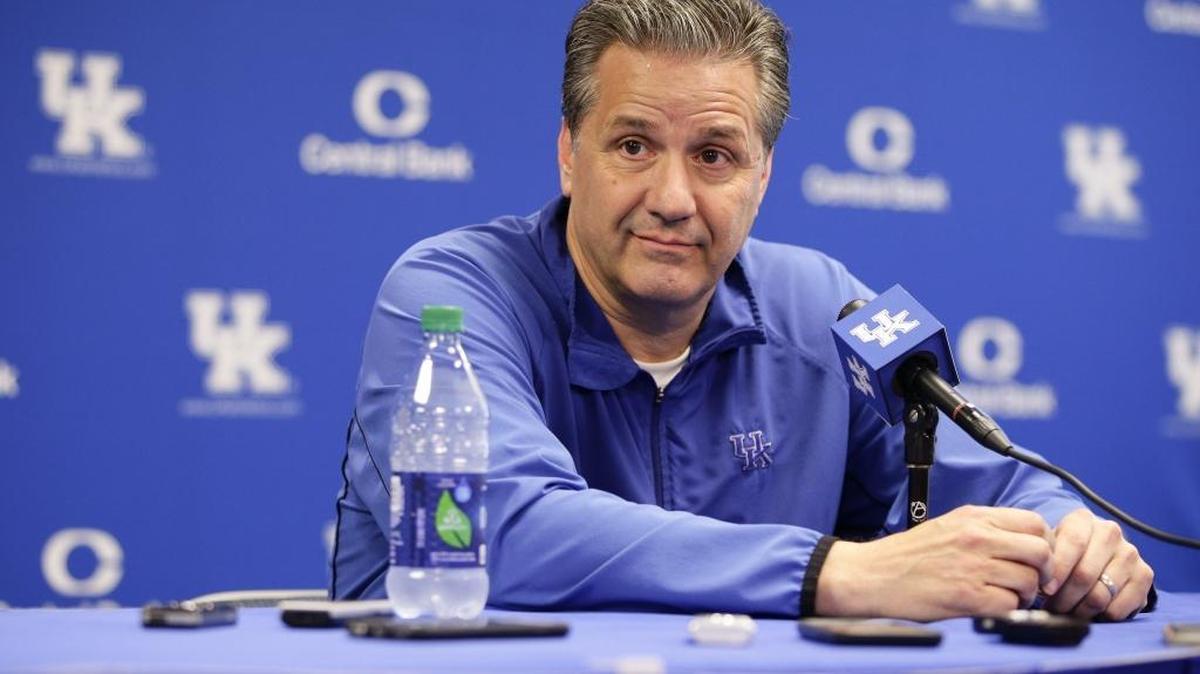 Kentucky basketball coach John Calipari talked about last season and thoughts on the upcoming season on Wednesday May 11, 2016 in Lexington, Ky. UK released its non-conference schedule, which includes games against North Carolina, Michigan State, UCLA, Kansas and, of course, Louisville.
