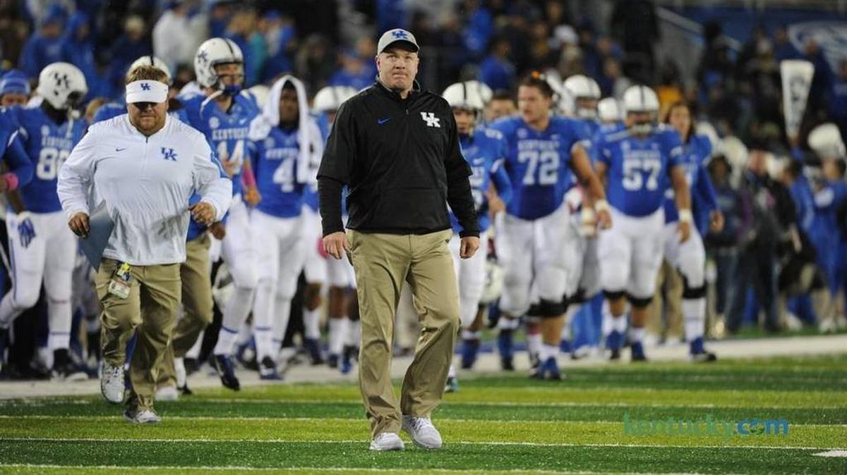 Mark Stoops starts his fourth season as Kentucky football’s head coach when the Cats play visiting Southern Miss on Sept. 3.
