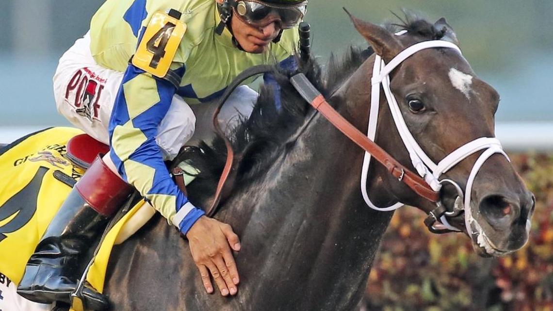 Always Dreaming and jockey John R. Velazquez won Saturday’s 66th running of the Florida Derby at Gulfstream Park.