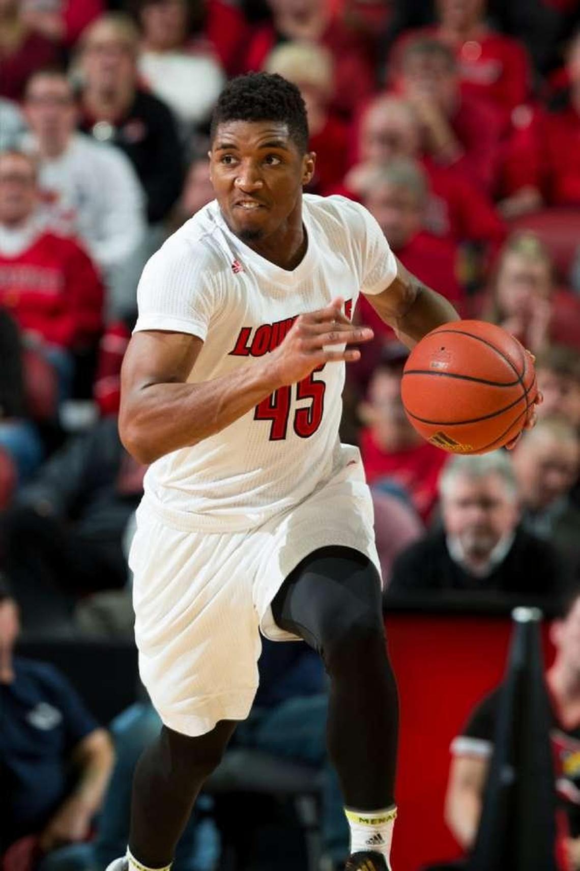 Donovan Mitchell was Louisville’s leading scorer (15.6) last season as a sophomore and also averaged 4.9 rebounds and 2.7 assists.