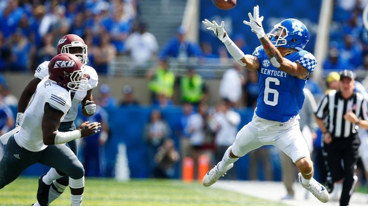 A Woodruff, S.C., product, Kentucky senior wide receiver Blake Bone will be facing his homestate school for the final time when UK visits South Carolina on Saturday night. Bone had three catches for 93 yards in UK’s 27-16 win over Eastern Kentucky last week.