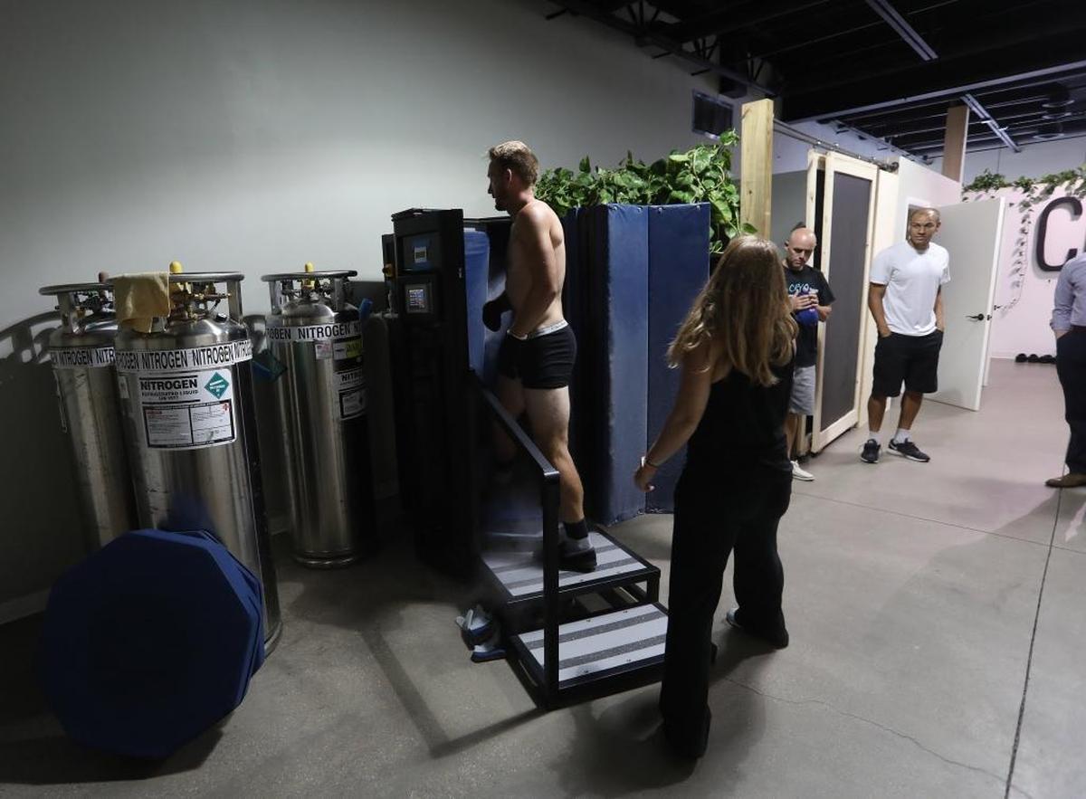 Louisville City FC defender/midfielder Sean Totsch entered the cryotherapy chamber at The CRYO House in Lexington Tuesday. The following night, he scored a goal in a 5-0 win over the Harrisburg City Islanders.