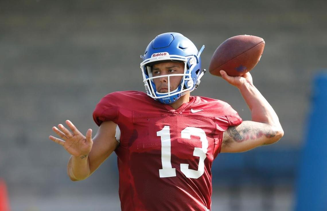 After wearing No. 13 last season as a freshman during a redshirt year, Kentucky quarterback Danny Clark has switched to No. 8 this season.