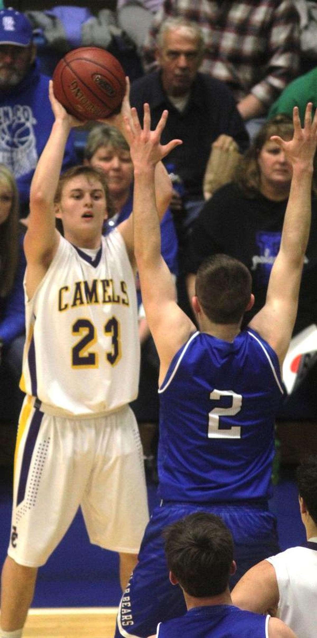 Campbell County guard Joel Day (23) averaged 14.9 points while converting 41.7 percent of his three-point shots and 87.6 percent of his foul shots.
