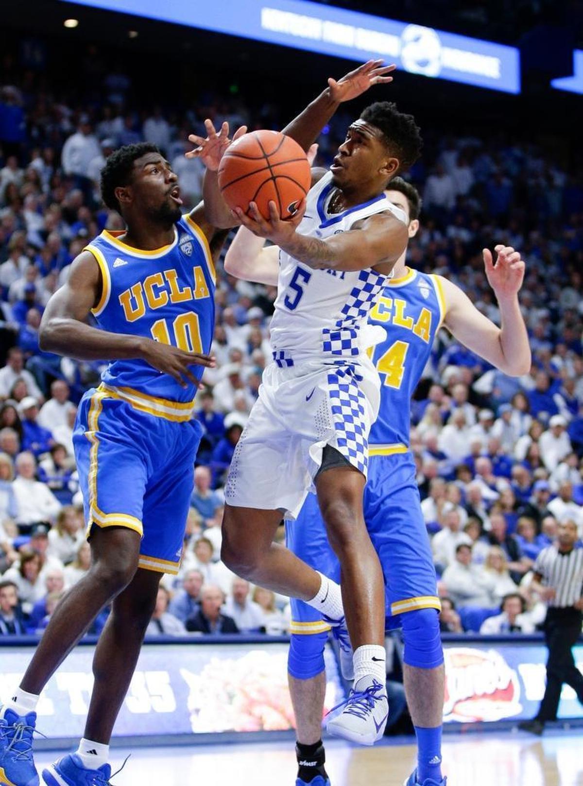 There were 23,976 fans in Rupp Arena to see Kentucky guard Malik Monk (5) go against UCLA last season. The Bruins defeated the Wildcats 97-92 last Dec. 3.
