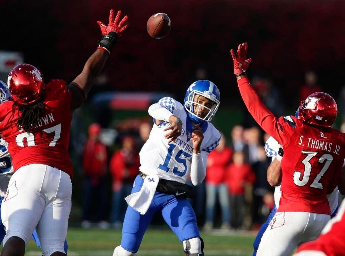 Kentucky quarterback Stephen Johnson threw for 338 yards and three touchdowns and ran for 83 yards to spark UK’s 41-38 upset of then-No. 11 Louisville in the 2016 regular-season finale.