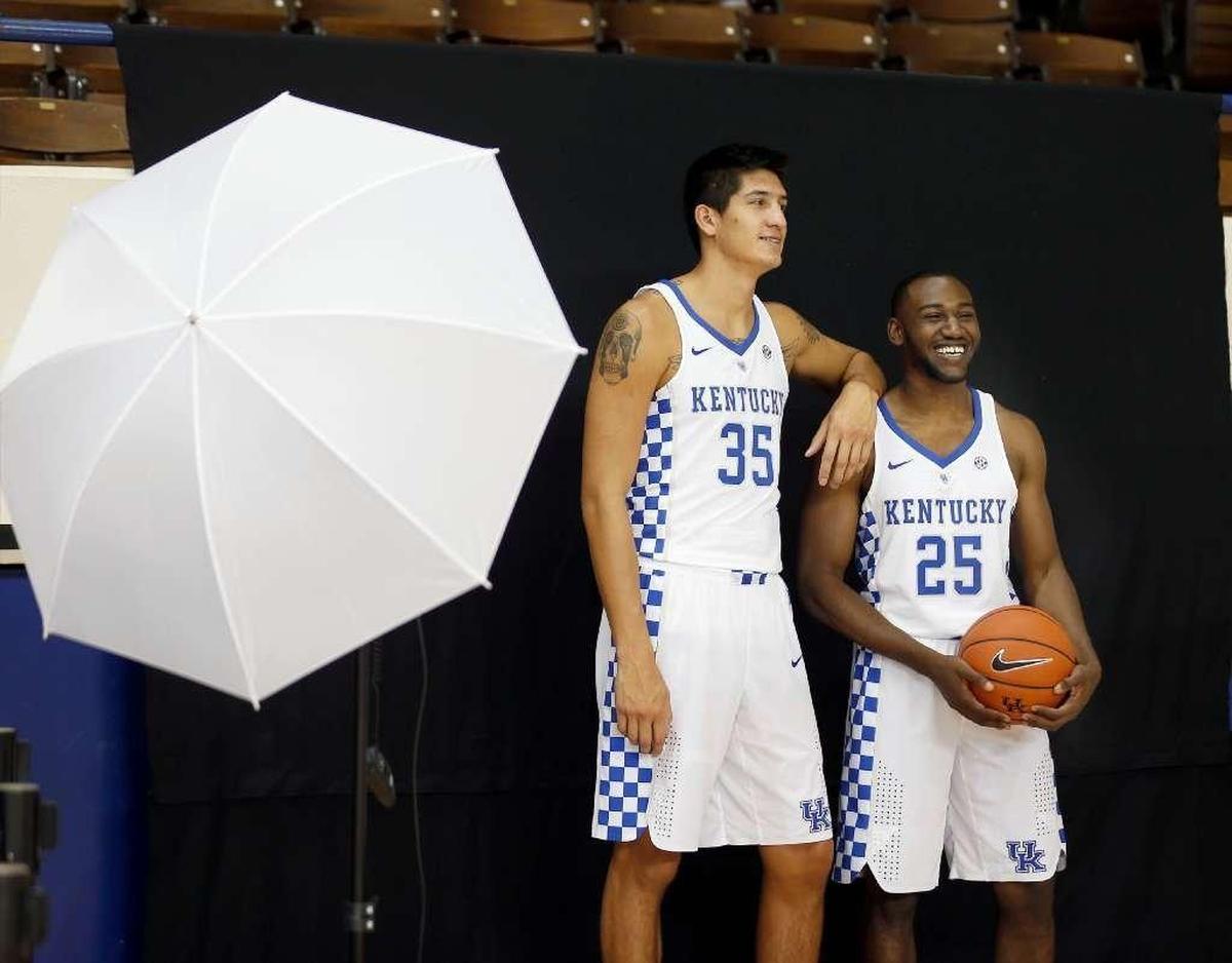 Ex-Bullitt East star Derek Willis, left, and former Madison Central star Dominique Hawkins, both from the class of 2013, were the first two in-state products that John Calipari signed as Kentucky Wildcats head coach.