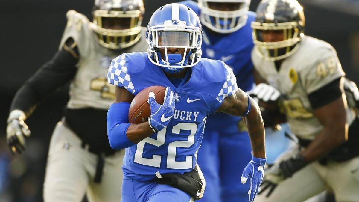 Kentucky running back Sihiem King scored his first two career touchdowns on Saturday against Vanderbilt.