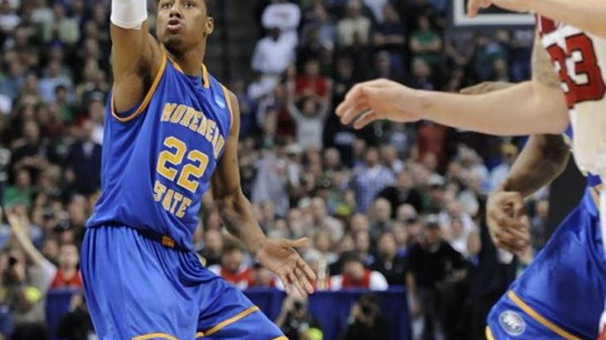 Then-Morehead State standout Demonte Harper followed through on his game-winning shot that gave the Eagles a 62-61 upset win over Louisville in the 2011 NCAA Tournament round of 64.