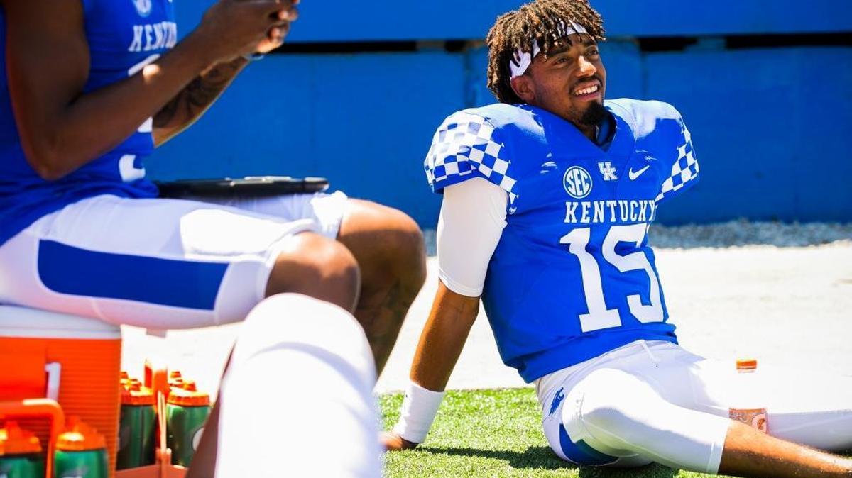 Kentucky quarterback Stephen Johnson joined Louisville QB Lamar Jackson in serving as counselors at the Manning Passing Academy at Nicholls State University in Louisiana in June.