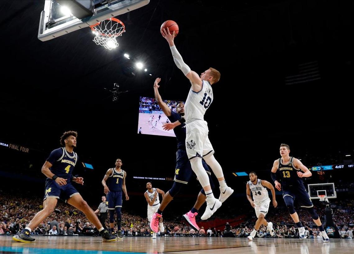 An unheralded three-star recruit, Villanova sophomore sixth man Donte DiVincenzo (10) exploded for 31 points in the Wildcats’ 79-62 victory over Michigan in the 2018 NCAA men’s basketball tournament finals in San Antonio.