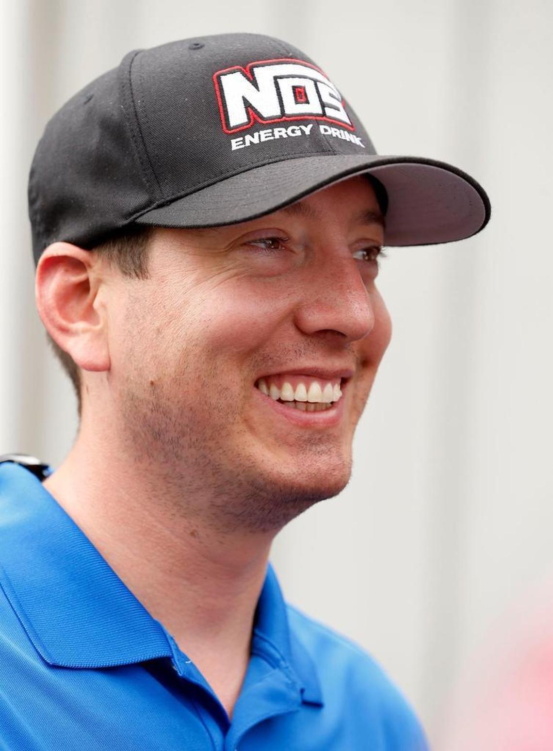 Kyle Busch won the 2011 and 2015 Quaker State 400 at Kentucky Speedway. On Thursday, he was in Lexington at the Kentucky Horse Park to promote the 2017 return of the Monster Energy NASCAR Cup Series to Sparta July 8th.