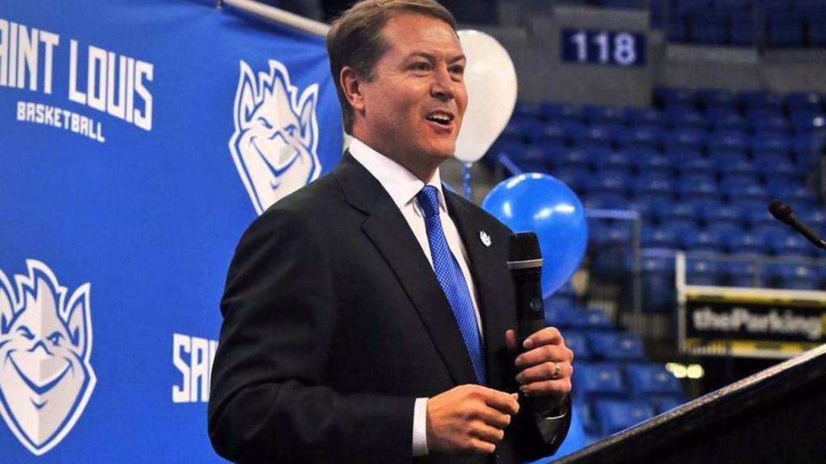 Travis Ford, Saint Louis University’s new men’s basketball, spoke during a press conference on Thursday, March 31, 2016, at Chaifetz Arena in Saint Louis. Ford, who parted with Oklahoma State earlier in the month after going 155-111 in eight seasons with five NCAA Tournament appearances, replaced Jim Crews.