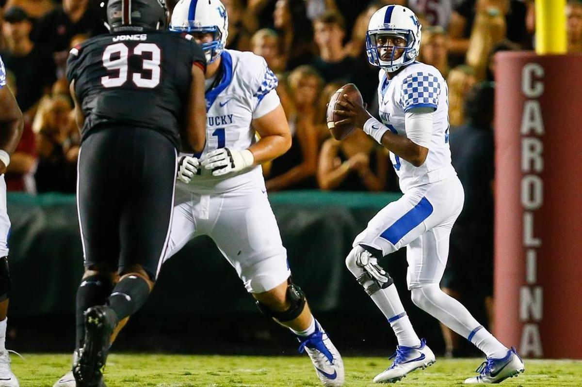 On Saturday night, Kentucky quarterback Stephen Johnson, with ball, will try to replace Bill Ransdell as the most recent UK QB to beat Florida.