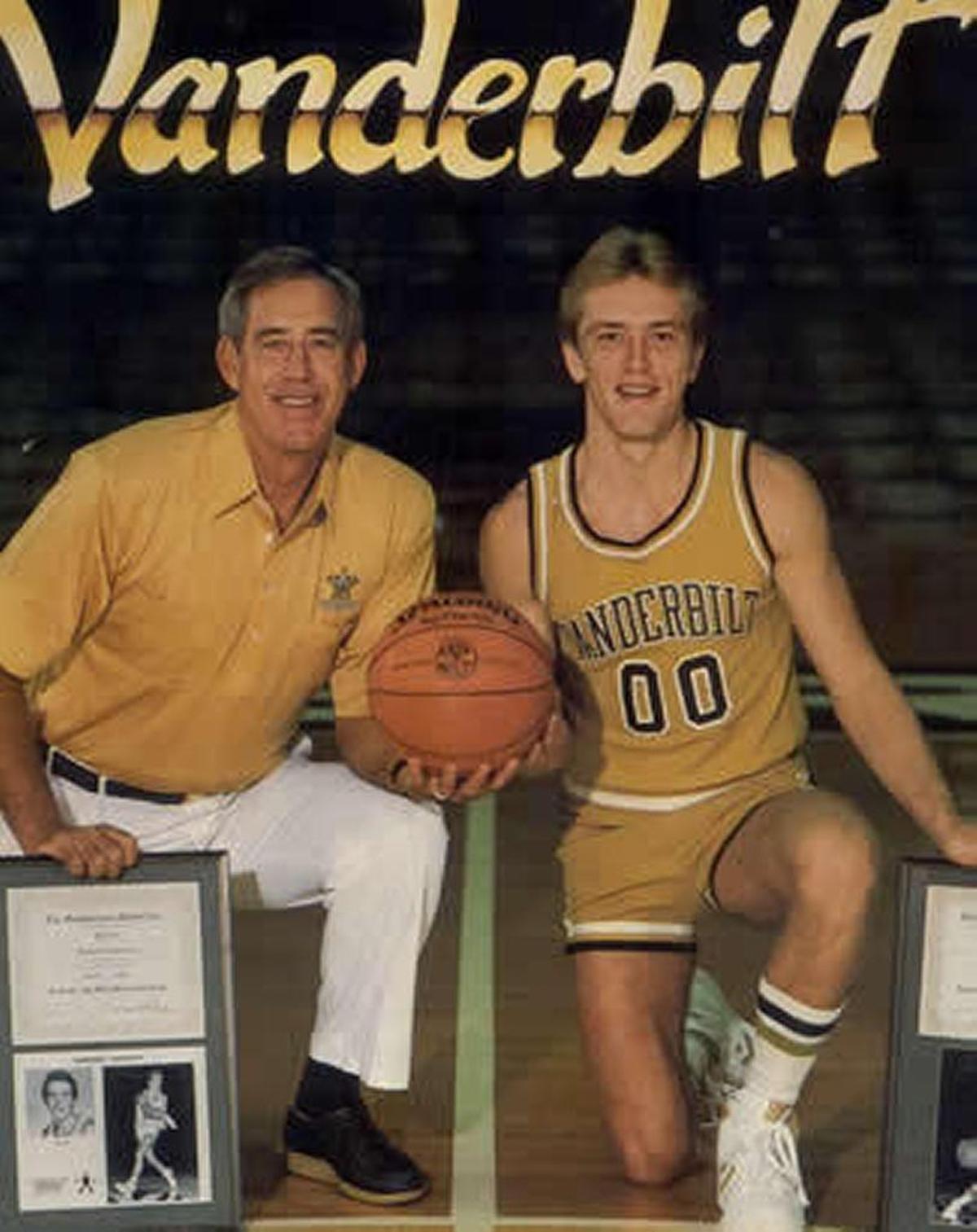 Phil Cox, right, from his days (1981-85) starring for Coach C.M. Newton, left, at Vanderbilt.