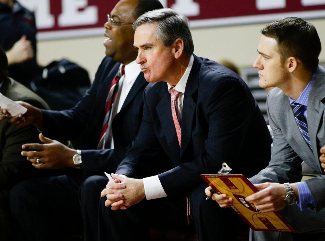 Western Kentucky men’s basketball coach Rick Stansbury, center, said this summer he would like the Hilltoppers to have a chance to play Kentucky in the regular season for the first time since the 2001-02 season.