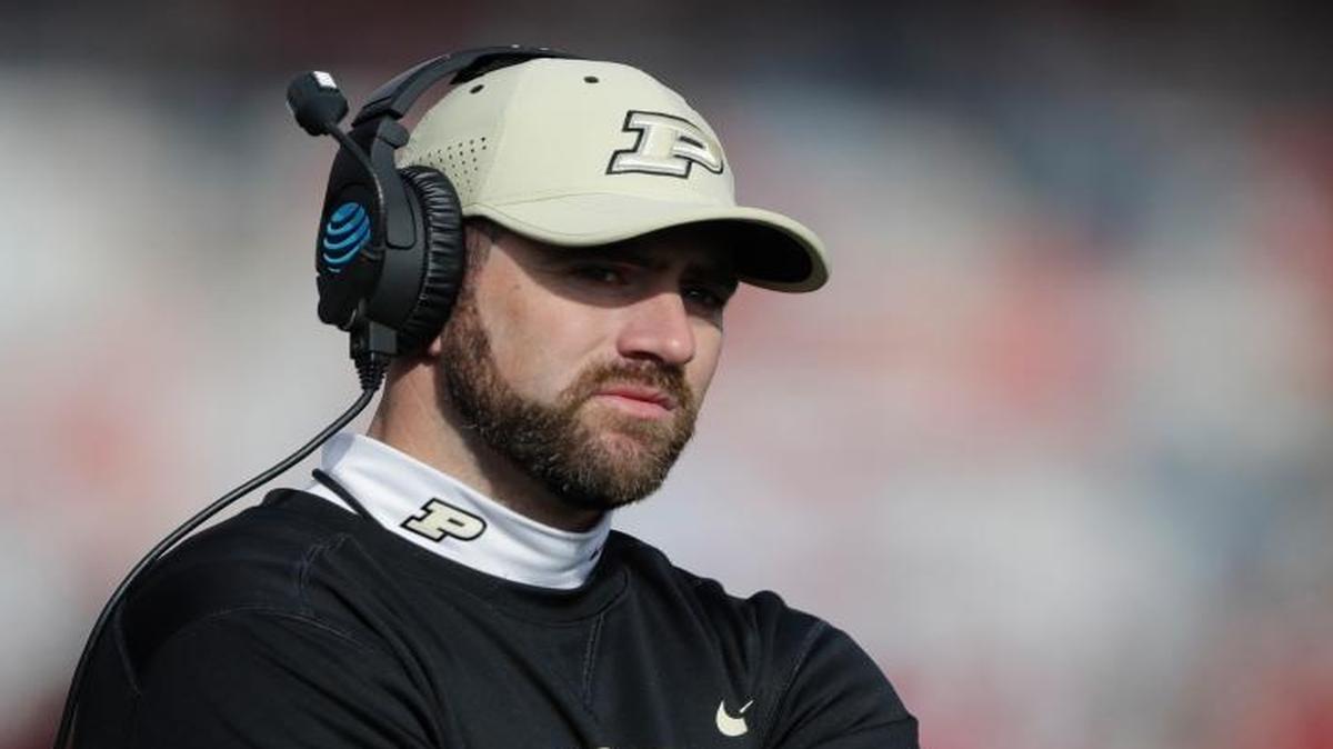Purdue interim head coach Gerad Parker watched during the first half game against Indiana, Saturday, Nov. 26, 2016, in Bloomington, Ind.