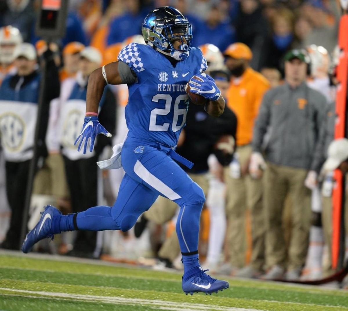 Kentucky running back Benny Snell had his best game of the season last week against Tennessee, running for 180 yards and three touchdowns on 27 carries.