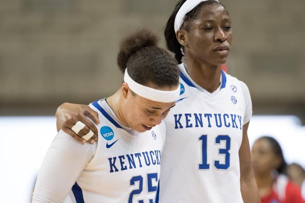 Kentucky is trying to replace its two leading scorers from last season in Makayla Epps, left, at 17.7 points a game and Evelyn Akhator at 15.9 ppg.
