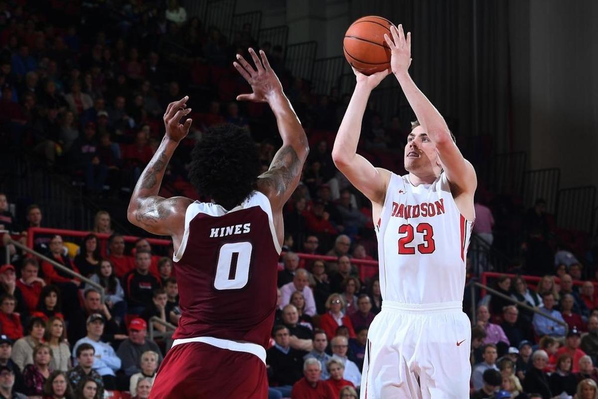 Davidson forward Peyton Aldridge (23) was chosen Atlantic 10 Conference co-Player of the Year. The 6-foot-8, 225-pound senior has scored in double figures in 41 straight games.