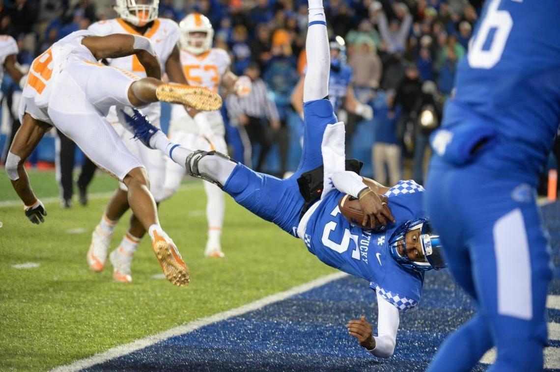 Stephen Johnson’s famous dive into the end zone to score the game-winning touchdown for Kentucky in its 29-26 win over Tennessee in 2017 came on Oct. 28.