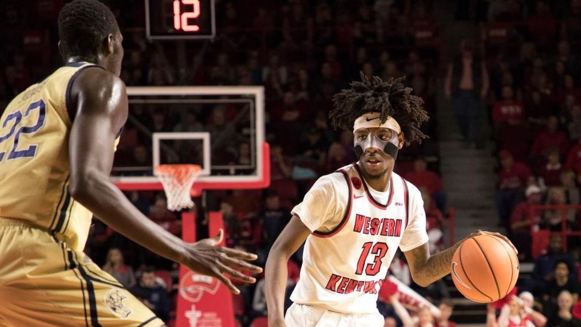 Going into Western Kentucky’s Thursday night game against Charlotte, former Paul Laurence Dunbar star Taveion Hollingsowrth (13) was averaging 13.2 points and making 50.9 percent of his field-goal attempts as a freshman for the Hilltoppers (20-7, 12-2 Conference-USA).