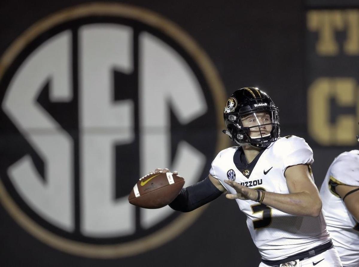 Missouri quarterback Drew Lock returns for his senior year after shattering ex-Kentucky star Andre Woodson’s SEC record (40) for touchdown passes in a season by throwing for 44 scores as a junior.