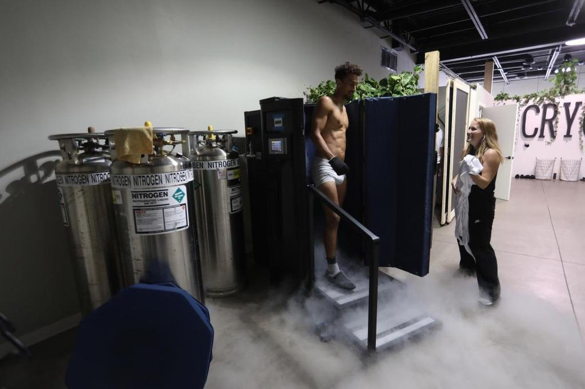 Louisville City FC defender Paco Craig tried cryotherapy for the first time Tuesday. “In the beginning, I was like ‘It’s not so bad,’” he said. “After about two minutes, it was freezing.”
