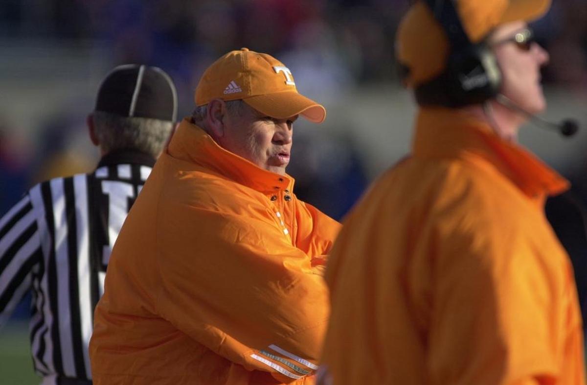 Phillip Fulmer in Commonwealth Stadium in 2003 as the Volunteers defeated Kentucky 20-7. Fulmer, the former, long-time UT football coach, was named the school’s acting athletics director Friday after the ouster of John Currie.