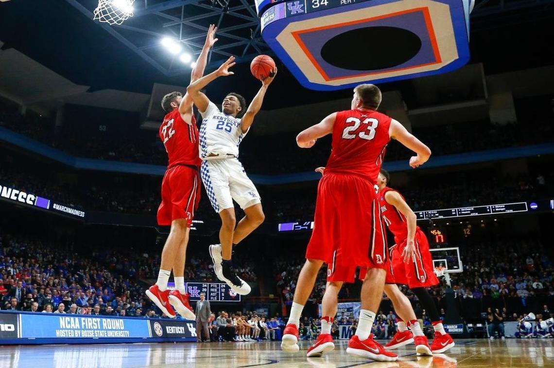 Kentucky forward PJ Washington (25) made nine of 15 shots in UK’s two victories in the NCAA Tournament last week in Boise, Idaho.