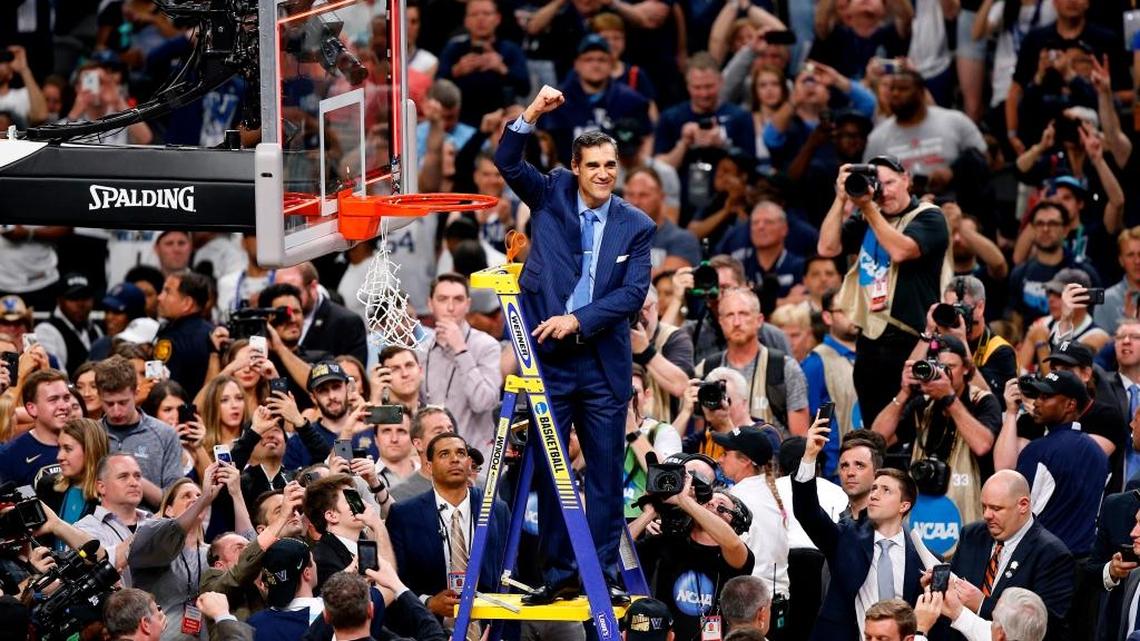 Villanova Coach Jay Wright has cut down the nets after the championship game of the men’s NCAA basketball tournament two times in the past three years.