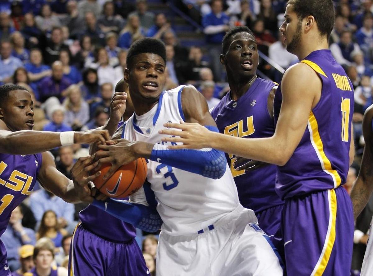 Ex-Cat Nerlens Noel (3) was alleged in documents seized by the federal government from the agency of former NBA agent Andy Miller and revealed Friday by Yahoo Sports to have allegedly received a loan of $4,350 from the agent. It was not clear if the timing of the loan would have impacted Noel’s eligibility in his one season, 2012-13, as a Kentucky Wildcat.