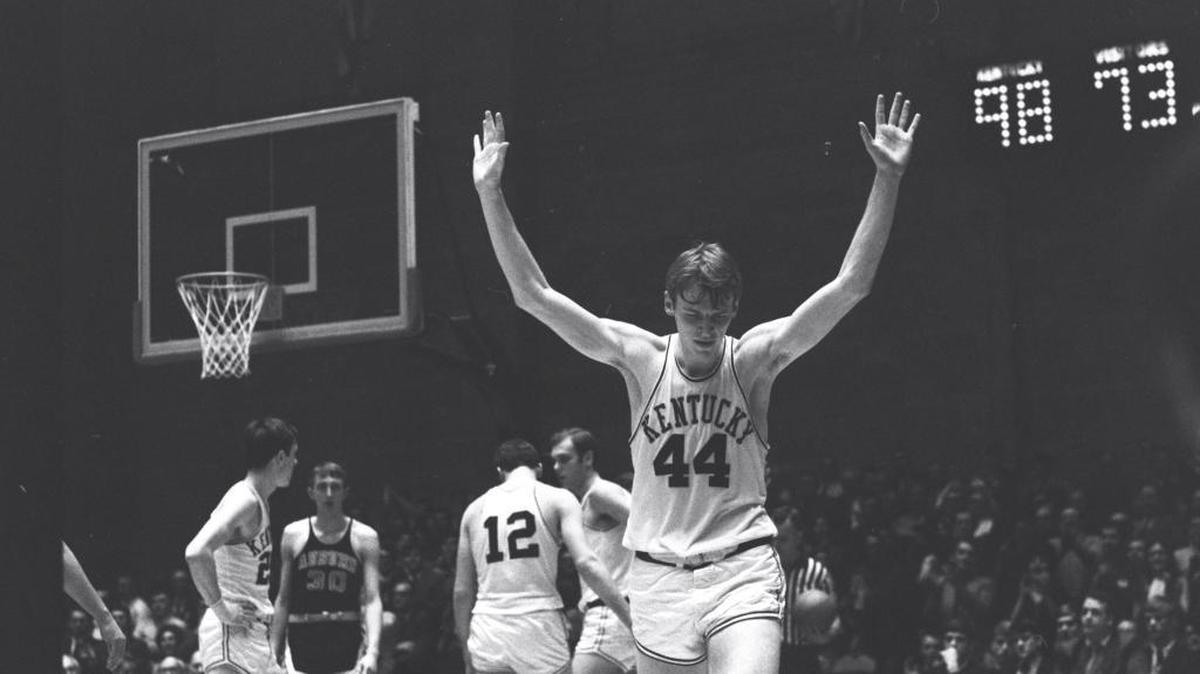 No Kentucky men’s basketball player has more career points (2,138) or career rebounds (1,078) than Dan Issel, No. 44, compiled in three varsity seasons (1967-70).