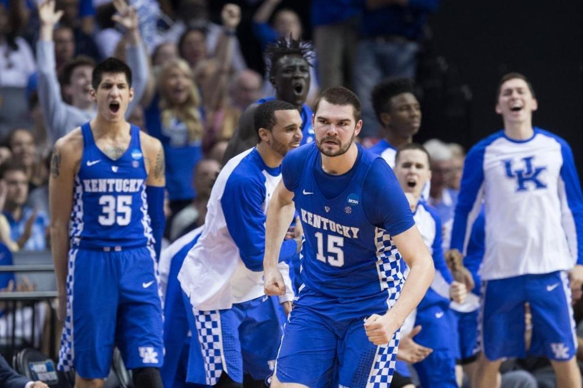Kentucky sophomore Isaac Humphries scored 12 of his 148 UK career points in the Wildcats’ 75-73 loss to North Carolina in the 2017 NCAA Tournament round of eight in Memphis.