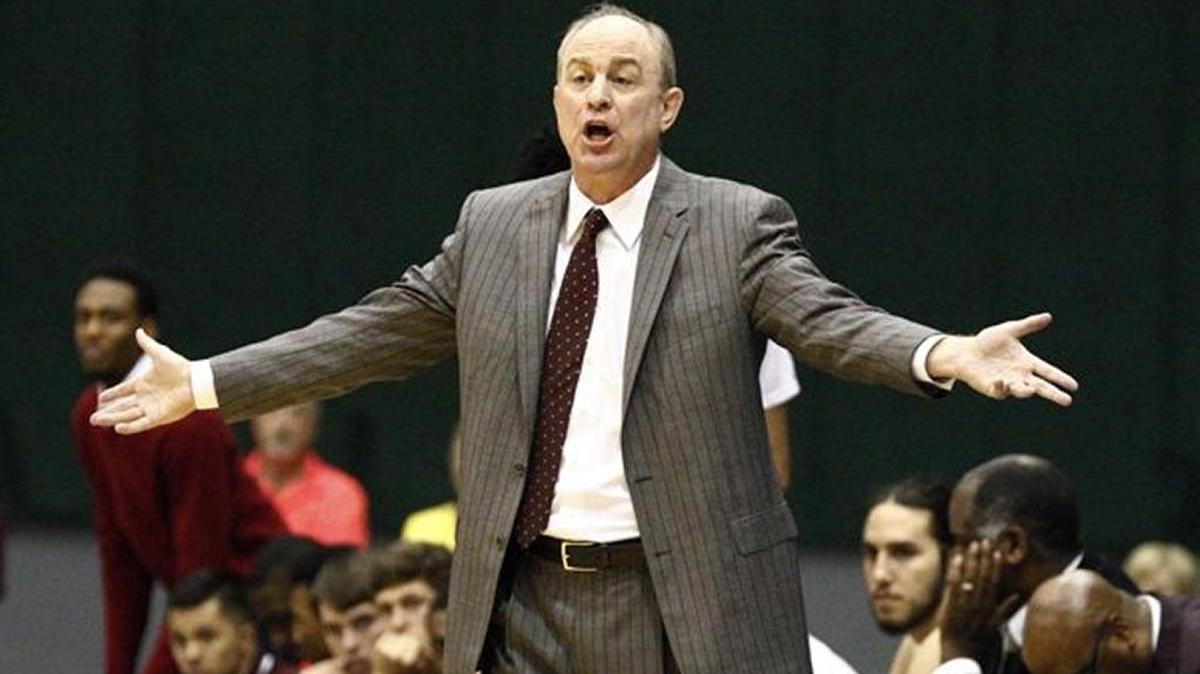 Mississippi State coach Ben Howland reacts during the first half of the team's NCAA college basketball game against Northern Colorado in Jackson, Miss., Wednesday, Dec. 23, 2015. Mississippi State won 93-69.