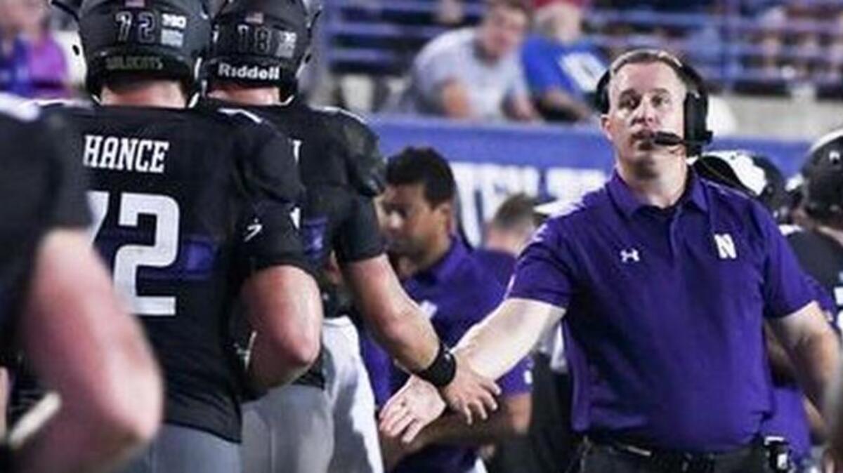 Northwestern coach Pat Fitzgerald will lead the Big 10 team into the Music City Bowl against Kentucky on Friday, Dec. 29, 2017 at Nissan Stadium in Nashville, Tenn.
