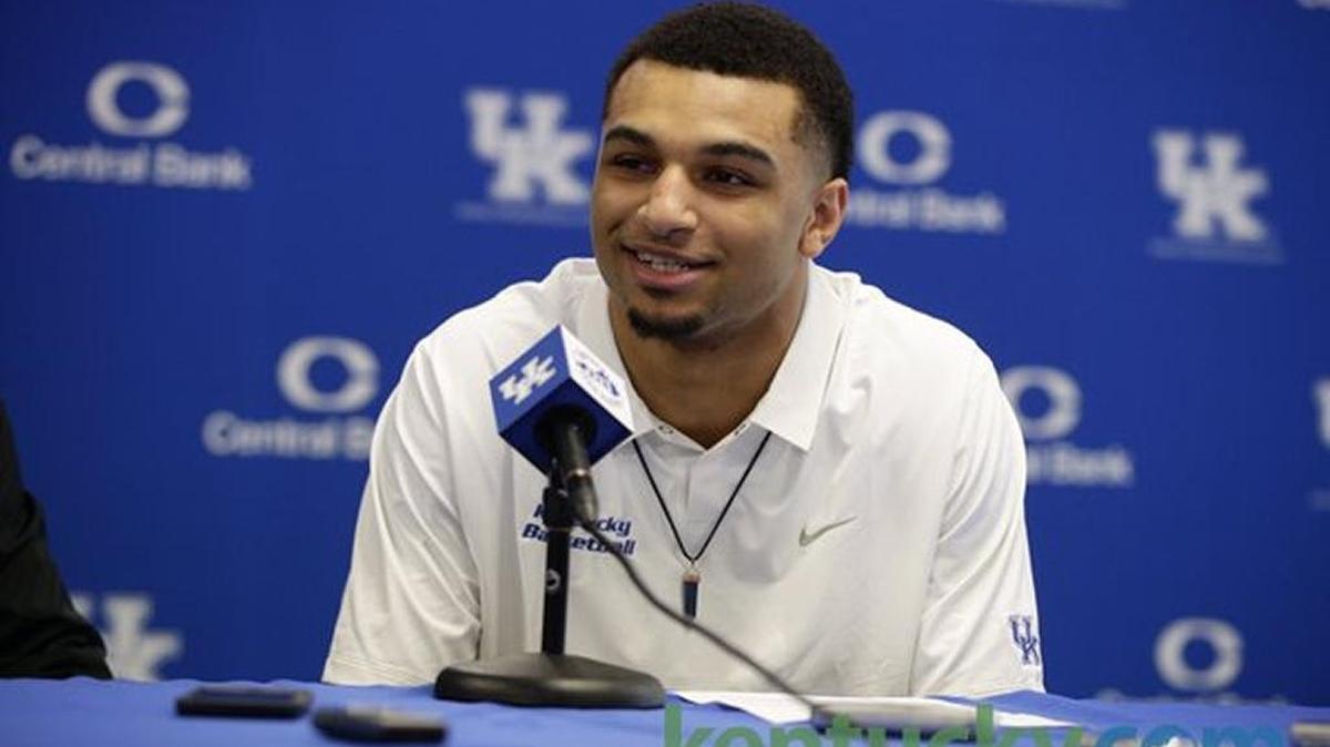 Kentucky guard Jamal Murray announced at a news conference in Lexington on Friday, April 1, 2016 that he will enter the NBA Draft.