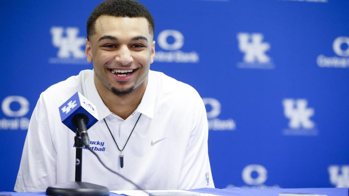 UK freshman Jamal Murray at a press conference on Friday April 1, 2016 in Lexington, Ky. officially declaring for NBA Draft