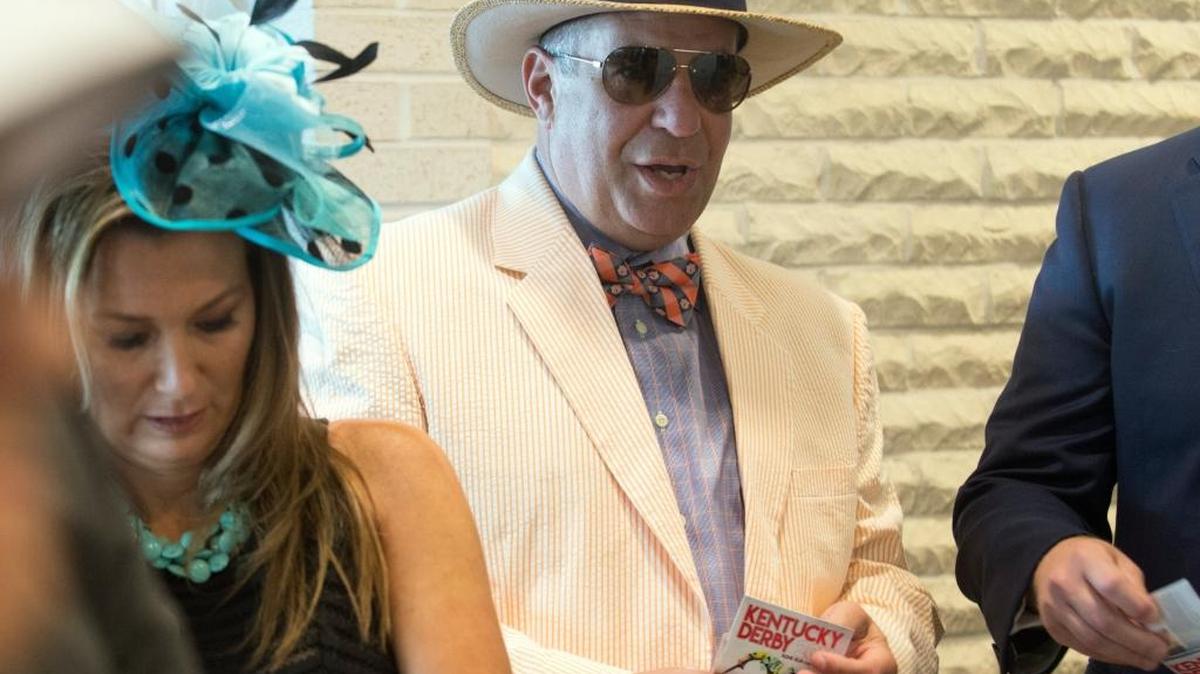 Auburn head basketball coach Bruce Pearl checks into the Jockey Club Suites at The Kentucky Derby, on Saturday, May 7th, 2016 at Churchill Downs in Louisville, KY.