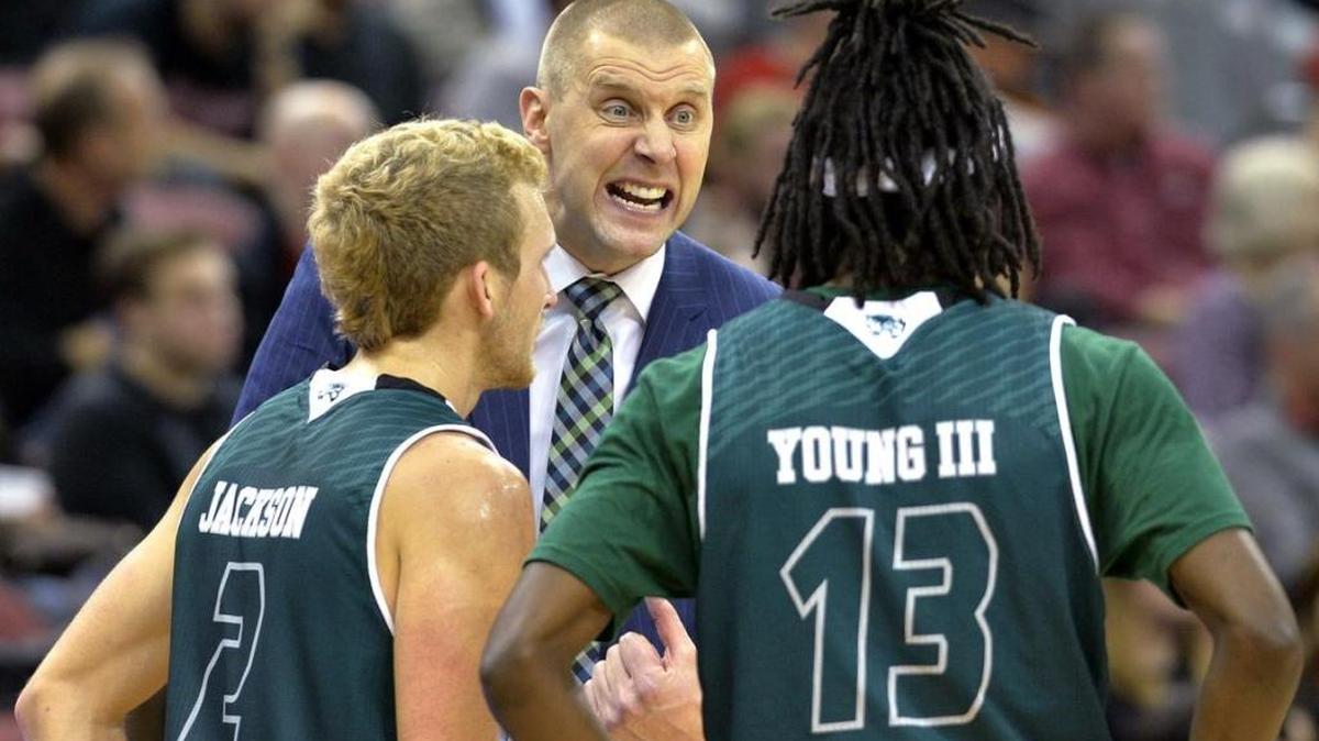 Utah Valley coach Mark Pope, shown here in a Dec. 23, 2015 game at Louisville, brings his Wolverines to Rupp Arena to play Kentucky on Friday, Nov. 10, 2017. Pope was a member of Kentucky’s 1996 national championship team.