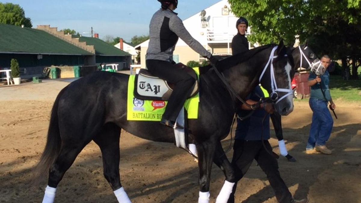 Wood Memorial runner-up Battalion Runner headed to the track earlier this week at Churchill Downs. Trainer Todd Pletcher announced Saturday that Battalion Runner will not run in the Kentucky Derby on May 6.
