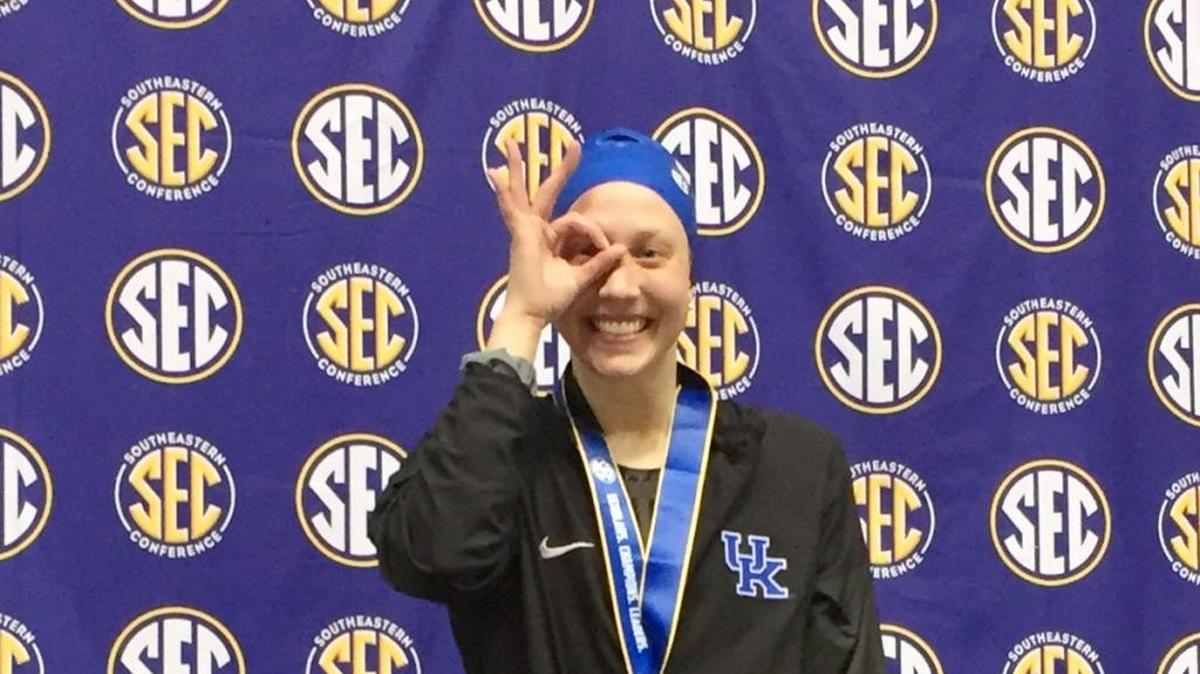 Kentucky’s Geena Freriks captured the gold medal at the 2017 SEC Swimming and Diving championships with a record time of 1:44.26 in the 200 free.