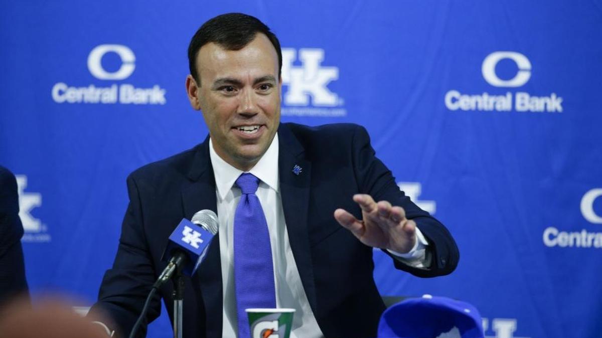 UK baseball coach Nick Mingione was formally introduced as the school’s new coach on Tuesday June 14, 2016 in Lexington, Ky.