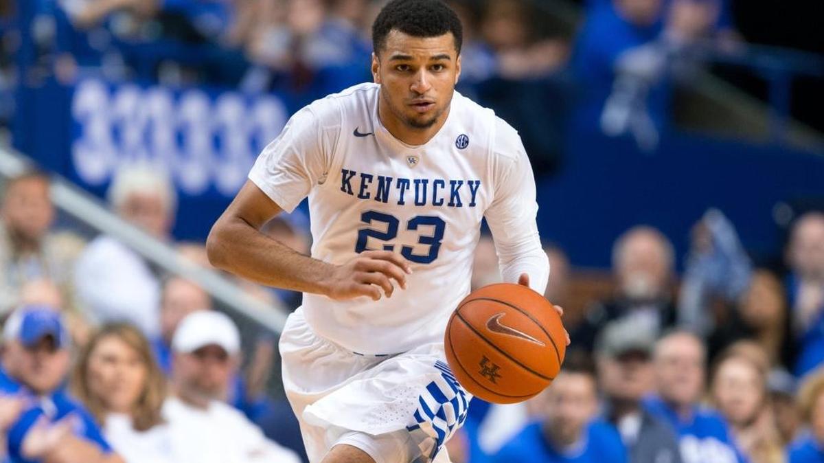 Kentucky guard Jamal Murray leads a fast break in the second half. The University of Kentucky hosted the University of Tennessee, Thursday, Feb. 18, 2016 at Rupp Arena in Lexington.