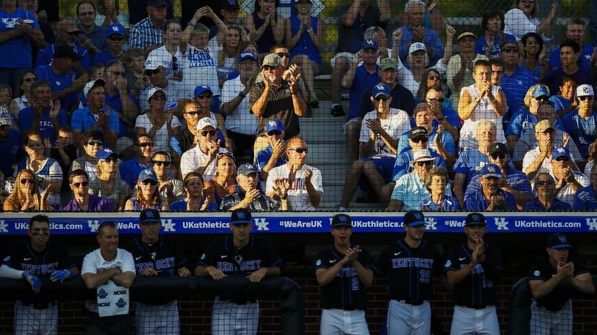 A record crowd of 4,742 watched Kentucky’s 5-4 loss to North Carolina State in the NCAA Lexington Regional at Cliff Hagan Stadium in Lexington, Ky., Saturday, June 3, 2017.