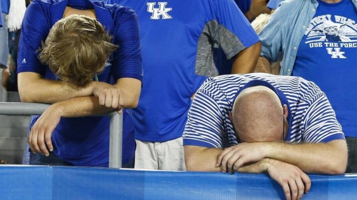 Kentucky fans reacted to last season's 28-27 loss to Florida at Kroger Field. It was UK’s 31st consecutive loss to the Gators in football.
