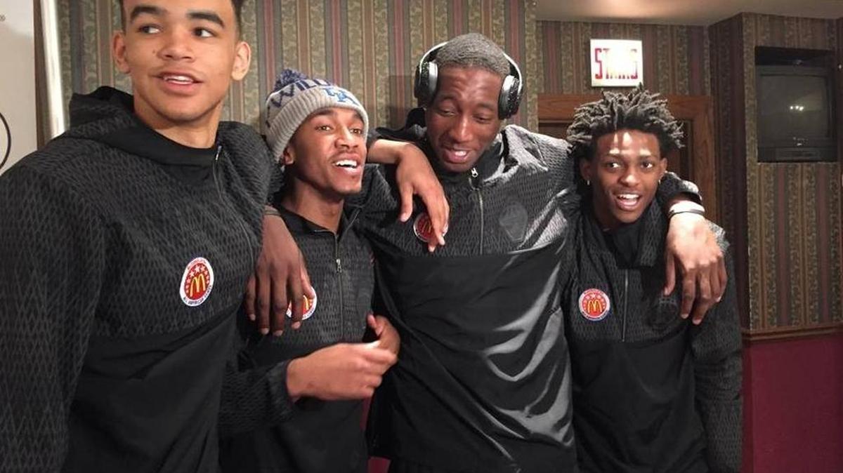 Future UK basketball players, from left, Sacha Killeya-Jones, Malik Monk, Bam Adebayo and De’Aaron Fox got along great during McDonald’s All-American week in Chicago.
